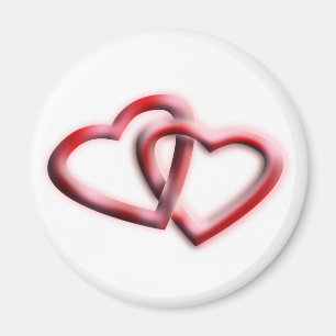 Aimant Double coeur Valentine's Day cadeau
