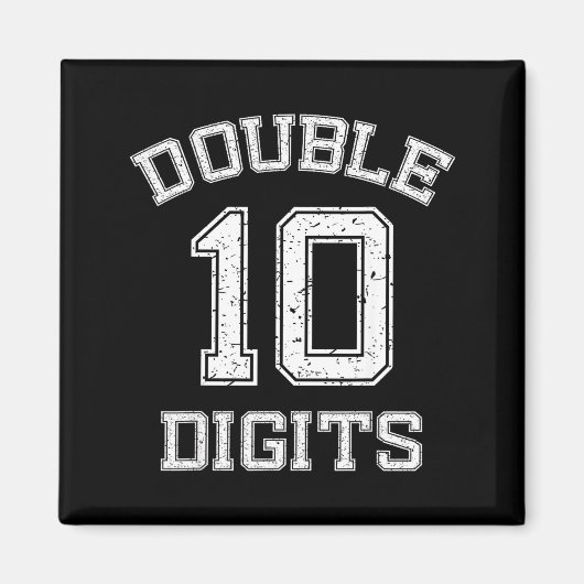 Aimant Double Digits 10th Birthday 10 Year Old  (Devant)