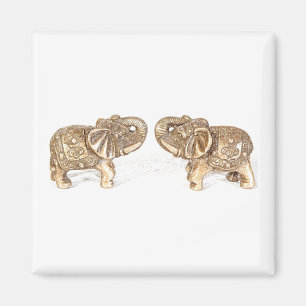 Aimant Double éléphant de Feng Shui