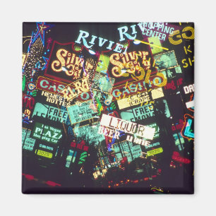 Aimant Double exposition, panneaux casino, Las Vegas,