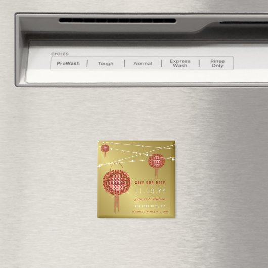 Aimant Double Happiness Lanternes Chinois Enregistrer La (In Situ (Lave-vaisselle))