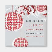 Aimant Double Happiness Lanterns Zen Bamboo Enregistrer L (Devant)
