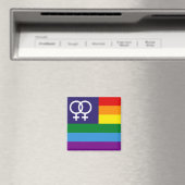 Aimant Double venus lesbienne Rainbow Pride (In Situ (Lave-vaisselle))