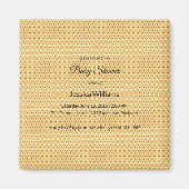 Aimant Douce Baby Shower Bohème Genre Neutre, Personnalis (Devant)