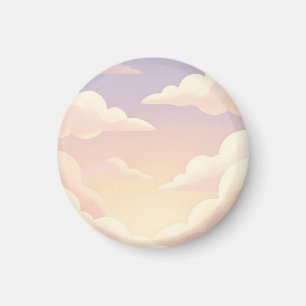 Aimant Douce Rêve de Nuages Pastel Lavande Rose Ciel