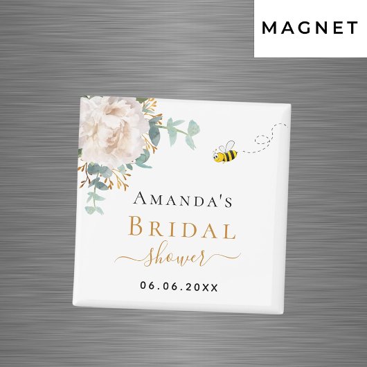 Aimant Douce soirée de mariage floral eucalyptus verdure 