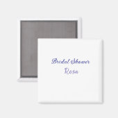 Aimant Douche de mariée violet ajouter nom date élégantst (Recto/Verso)