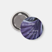 Aimant Douche nuptiale mariage violette moderne #2 (Recto/Verso)
