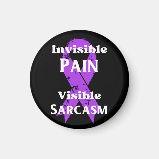 Aimant Douleur invisible Sarcastique (Devant)