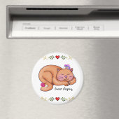 Aimant Doux Chat Endormi (In Situ (Lave-vaisselle))