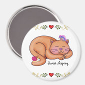 Aimant Doux Chat Endormi (Recto/Verso)