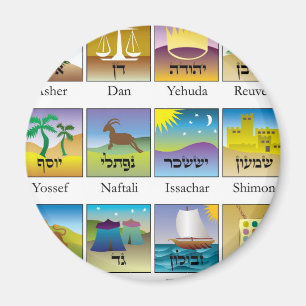 Aimant Douze tribus de sceaux d'Israël