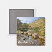 Aimant Dovedale, Derbyshire Peak District photo souvenir (Recto/Verso)