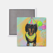 Aimant Doxie d'anniversaire (Recto/Verso)