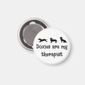 Aimant Doxies are my Therapist Cute Dachshund (Recto/Verso)
