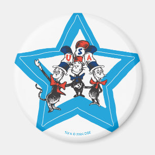 Aimant Dr. Seuss   Chapeaux graphiques USA pour petits ch