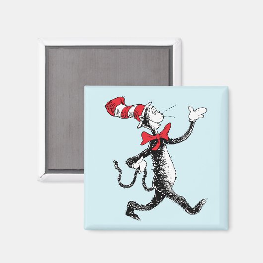 Aimant Dr Seuss | Chat dans la marche des chats Casquette (Recto/Verso)