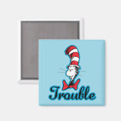 Aimant Dr Seuss | Chat dans le problème du Casquette (Recto/Verso)
