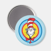 Aimant Dr. Seuss | Graphisme tête de Chat dans le Chapeau (Recto/Verso)