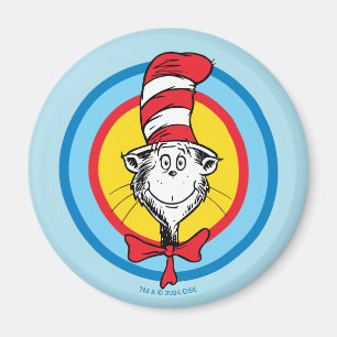 Aimant Dr. Seuss Graphisme tête de Chat dans le Chapeau