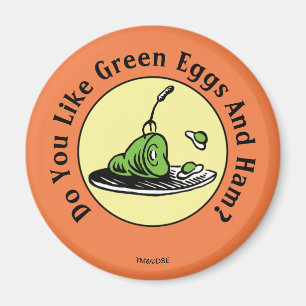 Aimant Dr Seuss   Oeufs verts et icône de jambon