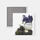 Aimant Dragon à couver bleu (Recto/Verso)