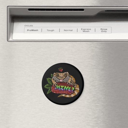 Aimant Dragon à la fraise "MINE !" (In Situ (Lave-vaisselle))