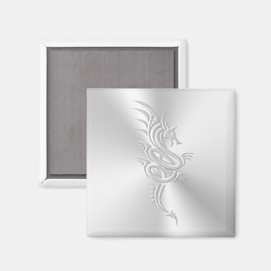 Aimant Dragon à l'Est, effet Embossé (Recto/Verso)