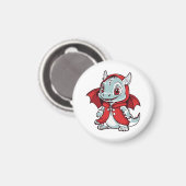 Aimant Dragon albinos en rouge (Recto/Verso)