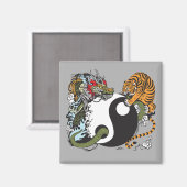 Aimant dragon and tiger yin yang (Recto/Verso)