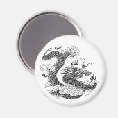 Aimant Dragon asiatique (Recto/Verso)