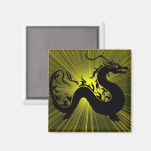 Aimant Dragon asiatique (Recto/Verso)