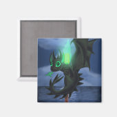 Aimant Dragon avec feu vert (Recto/Verso)
