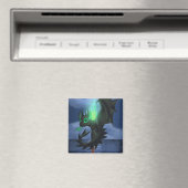 Aimant Dragon avec feu vert (In Situ (Lave-vaisselle))