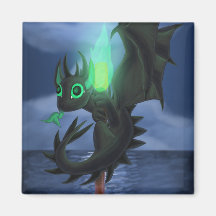 Dragon avec feu vert