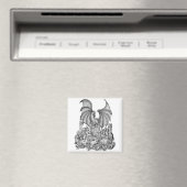 Aimant Dragon avec Zombie (In Situ (Lave-vaisselle))