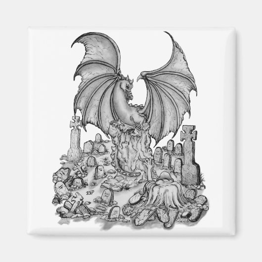 Aimant Dragon avec Zombie (Devant)