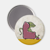 Aimant dragon barbu dans une chaise facile (Recto/Verso)