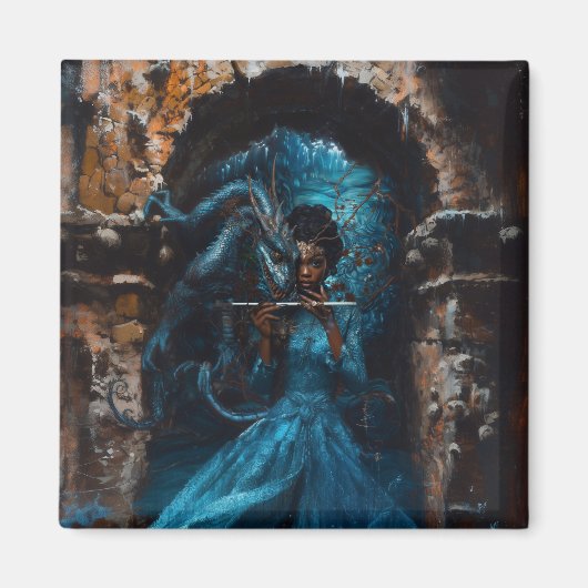 Aimant Dragon bleu (Devant)