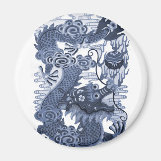 Aimant Dragon bleu chinois - Empereur Dragon d'eau 2012