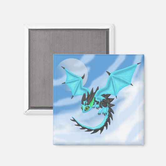 Aimant Dragon BlueFire (Recto/Verso)