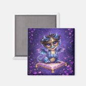 Aimant Dragon Capricieux Céleste Violet (Recto/Verso)