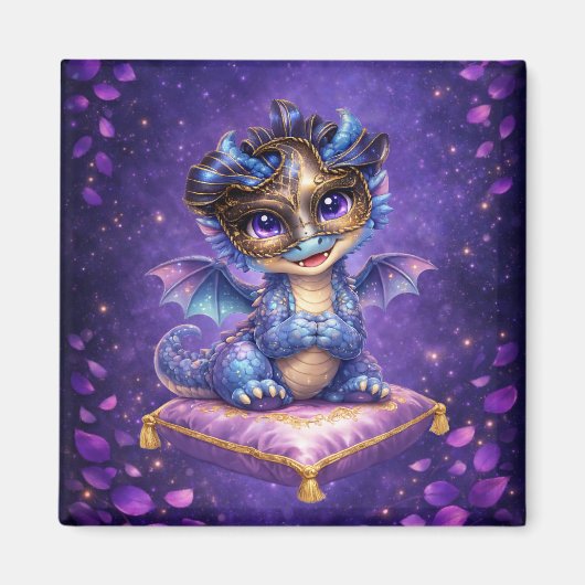 Aimant Dragon Capricieux Céleste Violet (Devant)