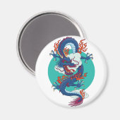 Aimant Dragon chinois (Recto/Verso)