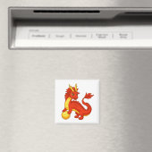 Aimant Dragon Chinois Rouge (In Situ (Lave-vaisselle))