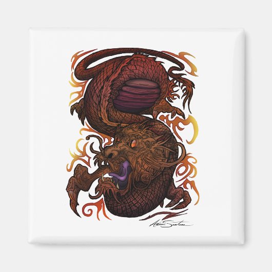 Aimant Dragon (conception de signature) (Devant)