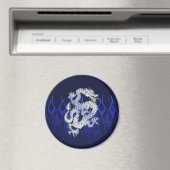 Aimant Dragon dans Chrome comme bleu Carbon Fiber Styles (In Situ (Lave-vaisselle))