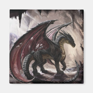Aimant Dragon Dans La Grotte
