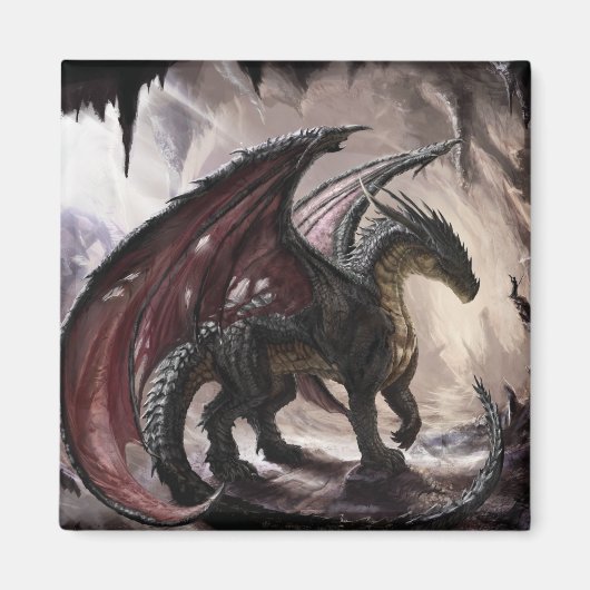 Aimant Dragon Dans La Grotte (Devant)
