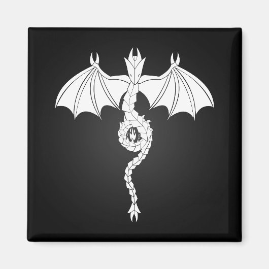 Aimant Dragon de serpent blanc (Devant)